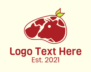 Leaf - Organic Beef Meat logo design