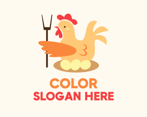 Chicken Egg Farmer  Logo