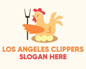 Chicken Egg Farmer  Logo