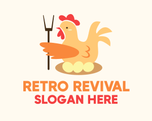 Chicken Egg Farmer  Logo