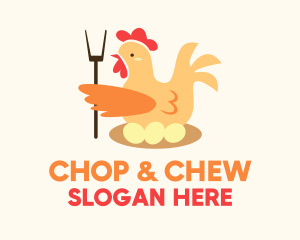 Chicken Egg Farmer  Logo