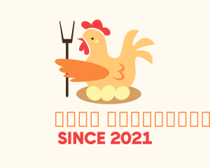 Livestock - Chicken Egg Farmer logo design