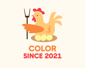 Chicken Nugget - Chicken Egg Farmer logo design