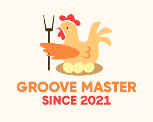 Poultry Farm - Chicken Egg Farmer logo design