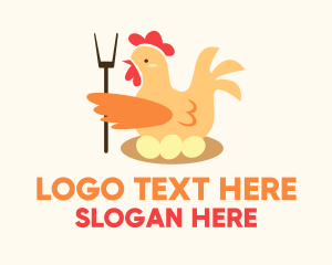 Chicken Egg Farmer  Logo