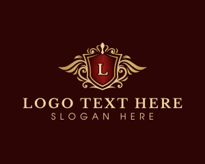 Gold - Crown Elegant Wing logo design