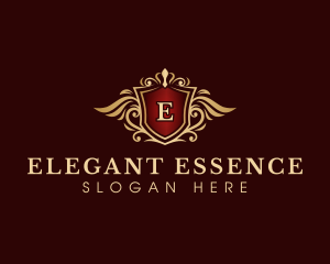 Crown Elegant Wing logo design