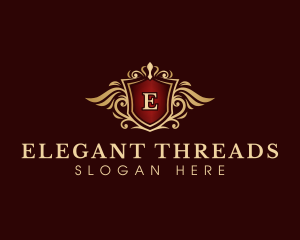 Crown Elegant Wing logo design