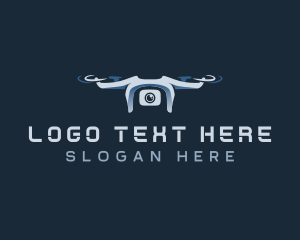 Quadcopter - Drone Surveillance Video logo design