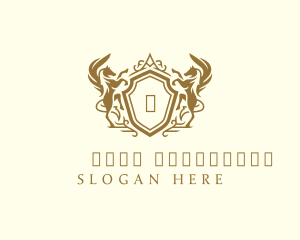 Boutique Pegasus Shield logo design