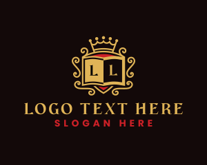 Library - Luxury Crown Crest logo design