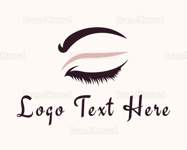 Brown Eyebrow Grooming Logo