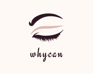 Beauty Vlogger - Brown Eyebrow Grooming logo design