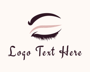 Makeup Tutorial - Brown Eyebrow Grooming logo design