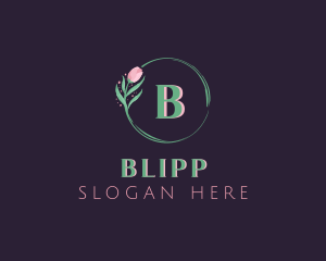 Tulip Watercolor Flower Logo