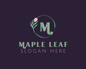 Tulip Watercolor Flower logo design