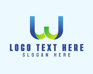 Gradient - Generic Digital Letter W Business logo design