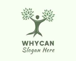 Vegan - Natural Human Tree logo design