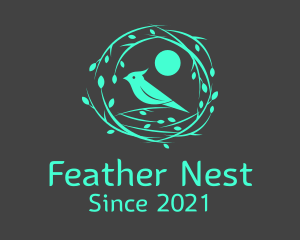 Nightingale Bird Nest logo design