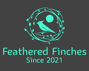 Nightingale Bird Nest logo design