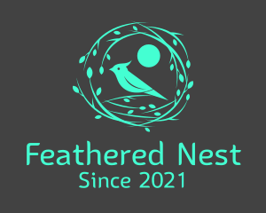 Nightingale Bird Nest logo design