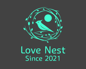 Nightingale Bird Nest logo design