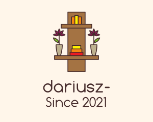 Interior Styling - Bookshelf Flower Vases logo design