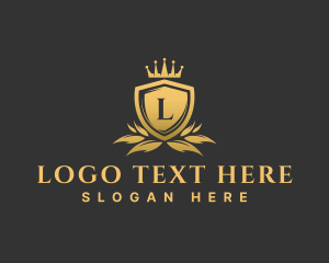 Elegant - Royal Crown Shield Crest logo design