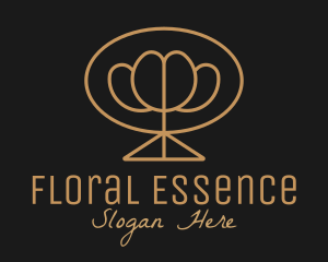 Bouquet - Simple Gold Flower Bouquet logo design