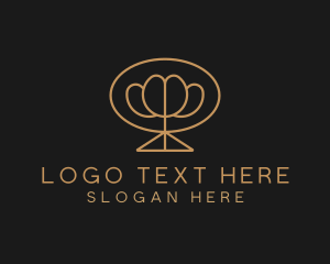 Elegant - Simple Gold Flower Bouquet logo design