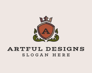 Elegant Shield Crest logo design