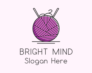 Pink Yarn Ball  Logo