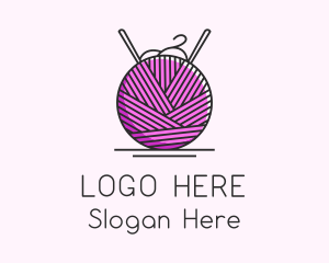 Pink Yarn Ball  Logo