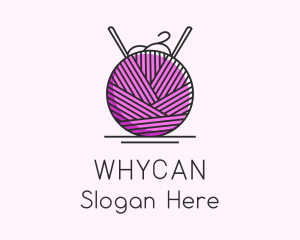 Pink Yarn Ball  Logo