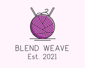Pink Yarn Ball  logo design