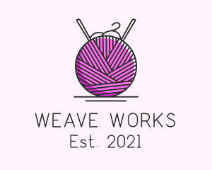 Loom - Pink Yarn Ball logo design