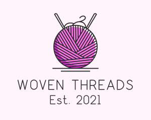 Pink Yarn Ball  logo design