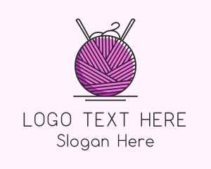 Pink Yarn Ball  Logo