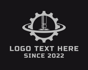 Gray - Cog Mechanical Drill logo design