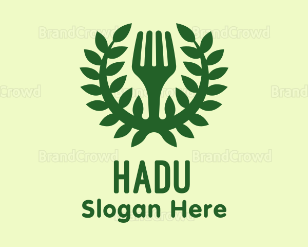 Green Herbal Fork Restaurant Logo