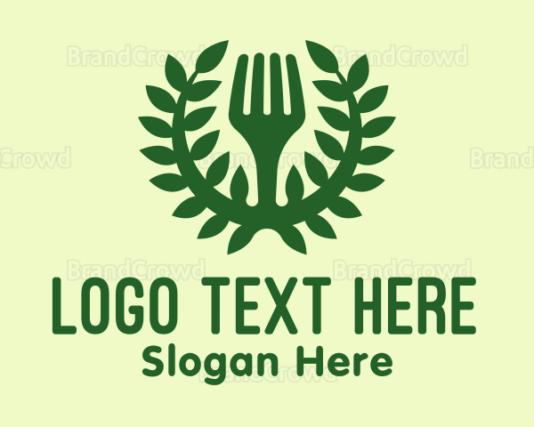 Green Herbal Fork Restaurant Logo