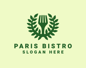 Green Herbal Fork Restaurant logo design