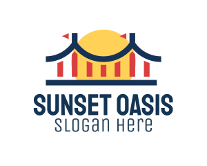 Sunset Arch Bridge logo design