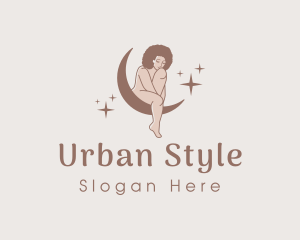 Life Coach - Moon Woman Nude logo design