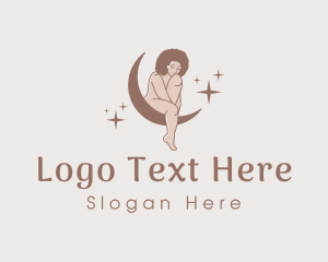 Women - Moon Woman Nude logo design