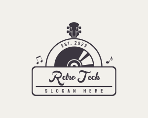 Retro Music Vinyl logo design