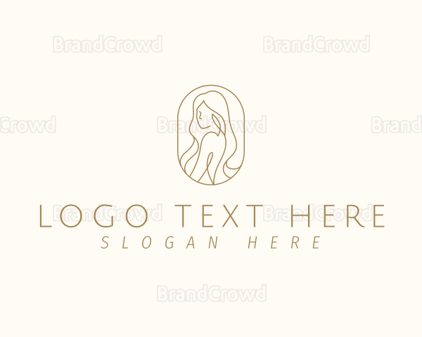 Minimalist Girl Outline Logo