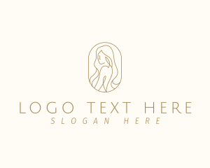 Dermatology - Minimalist Girl Outline logo design