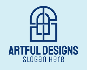 Minimalist Church Window logo design