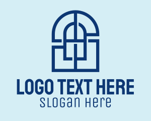 Catholic - Minimalist Church Window logo design